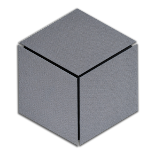 Dark Grey Hexagon Fabric Acoustic Panel
