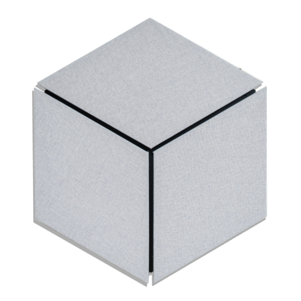 Grey Hexagon Fabric Acoustic Panel